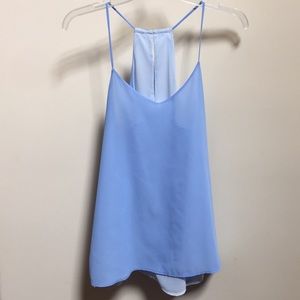 Blue Razor Back Blouse